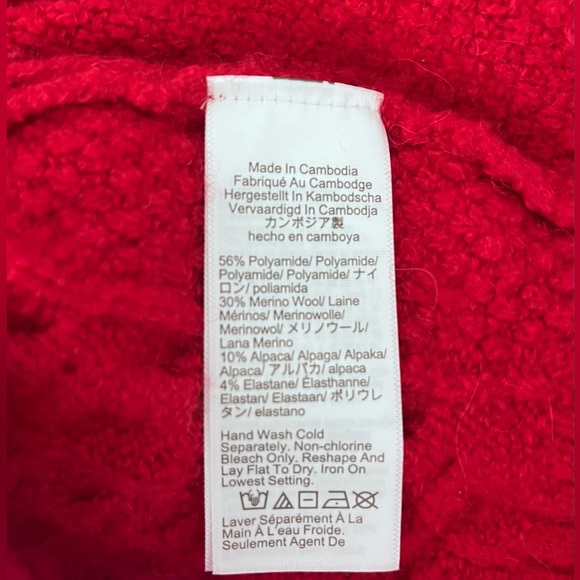 J. Crew Red Cable-knit Rollneck sweater - Size XS - Excellent Condition - Picture 6 of 6